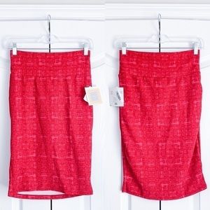 LuLaRoe Pink & Red Cassie Skirt